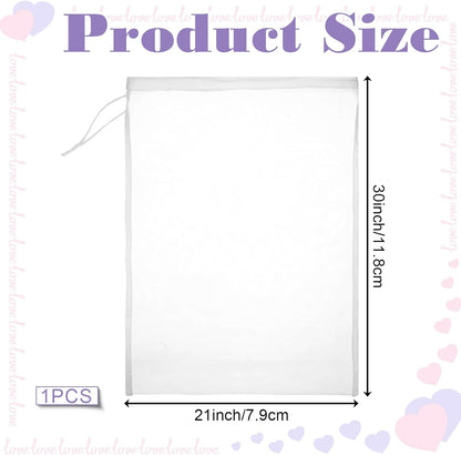 Nut Milk Bag,Reusable Fine Mesh Strainer Bag Nylon Food Grade Soy Milk Filter Bags Multi-Purpose Food Strainer for Nut Milks Brewing & Juice Extraction(200mesh)