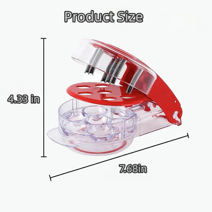 Cherry Pitter Tool PitRemover,Cherries Seed Remover 6 AtTime,Olive Pitter Tool,Cherry Pit Remover Toolfor Kitchen, Cake Shop, Fruit Salad (Red)