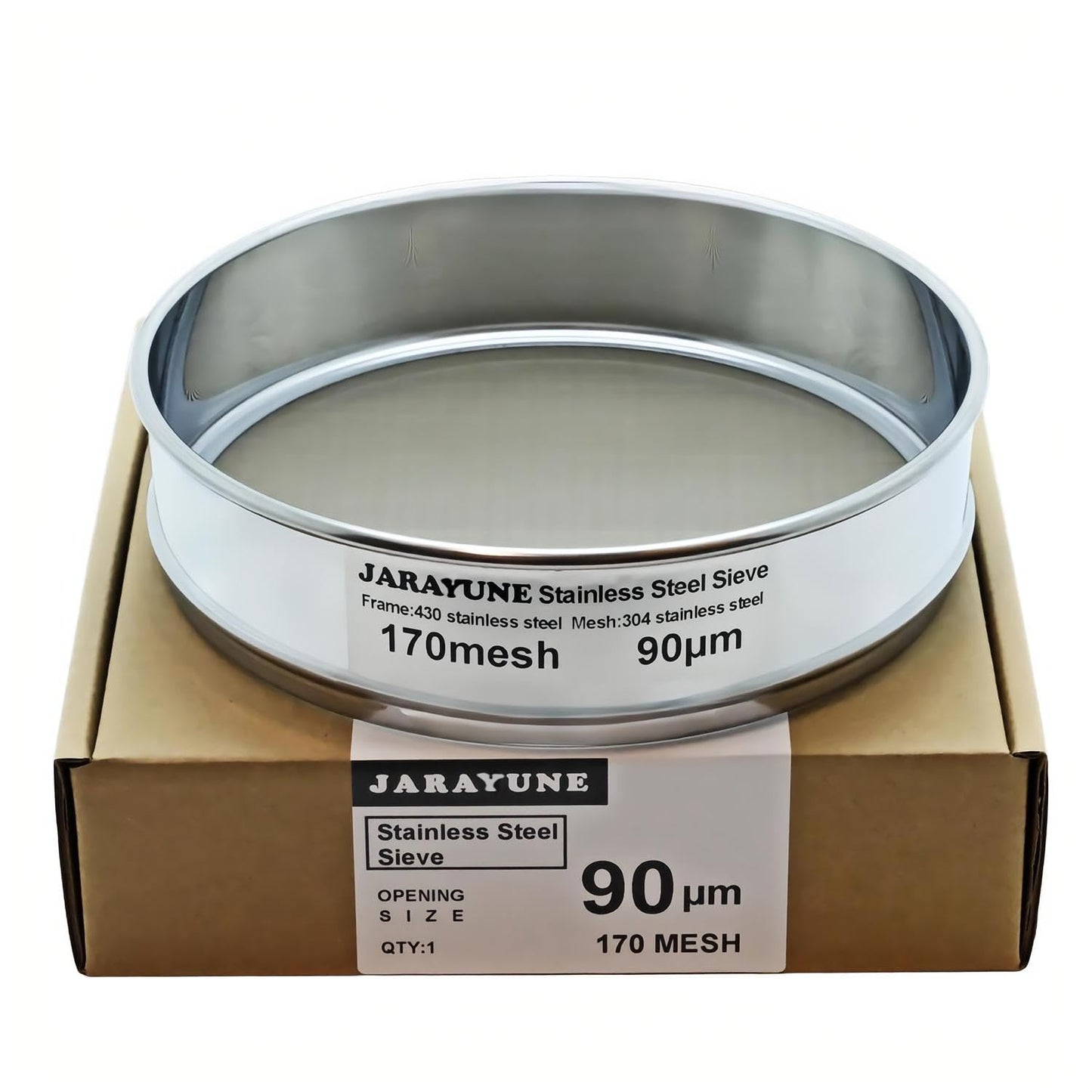 18 Mesh Stainless Steel Lab Sieve, Sturdy 8Inch(20.5cm) Sifter, Fine Mesh Sieve Strainer for Powder Pellet Flour Liquid Filtration-Lab Industrial DIY Household Use