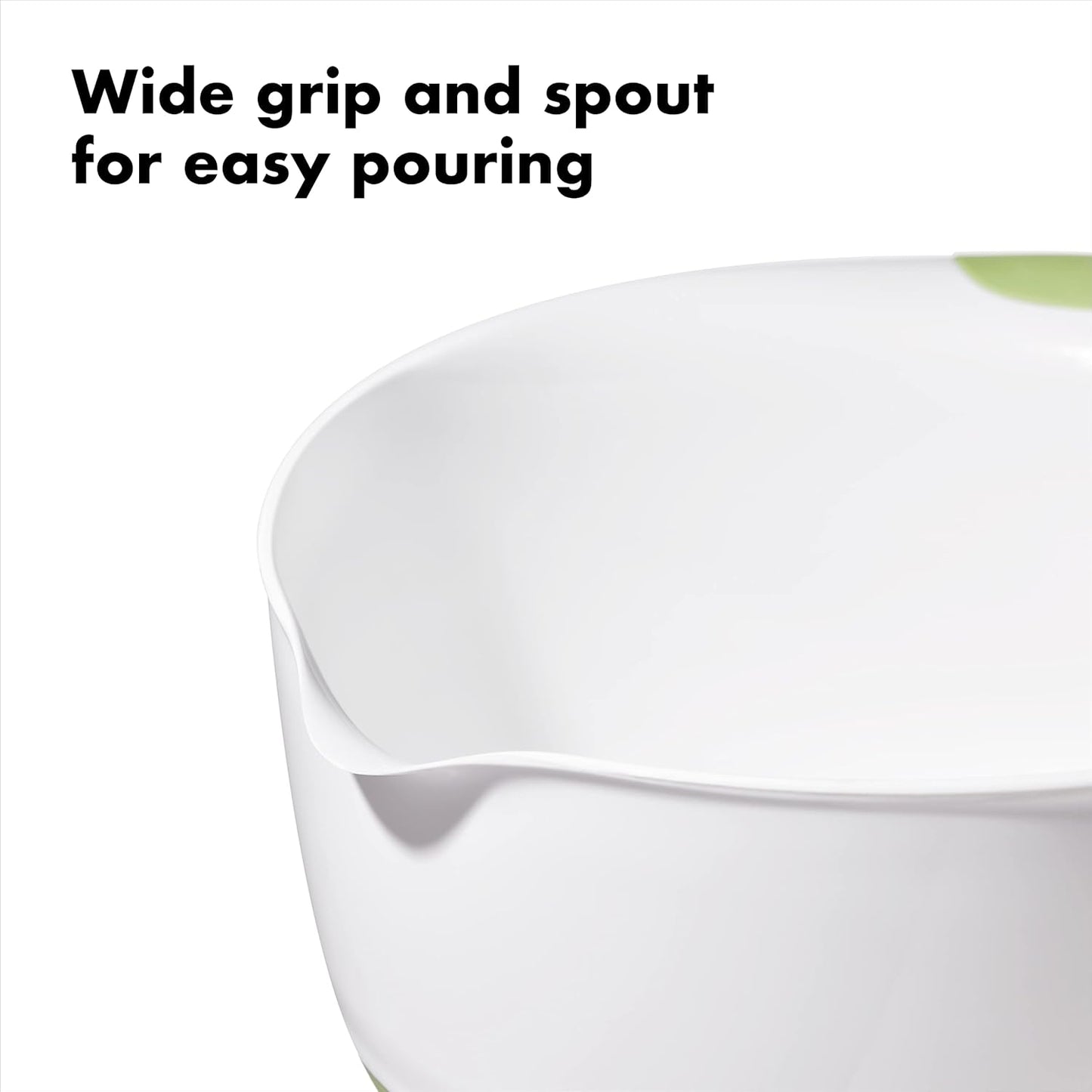 OXO Good Grips 3-Piece Plastic Mixing Bowl Set - Cadet Blue, Tower Gray, Jade, Small, Medium, Large