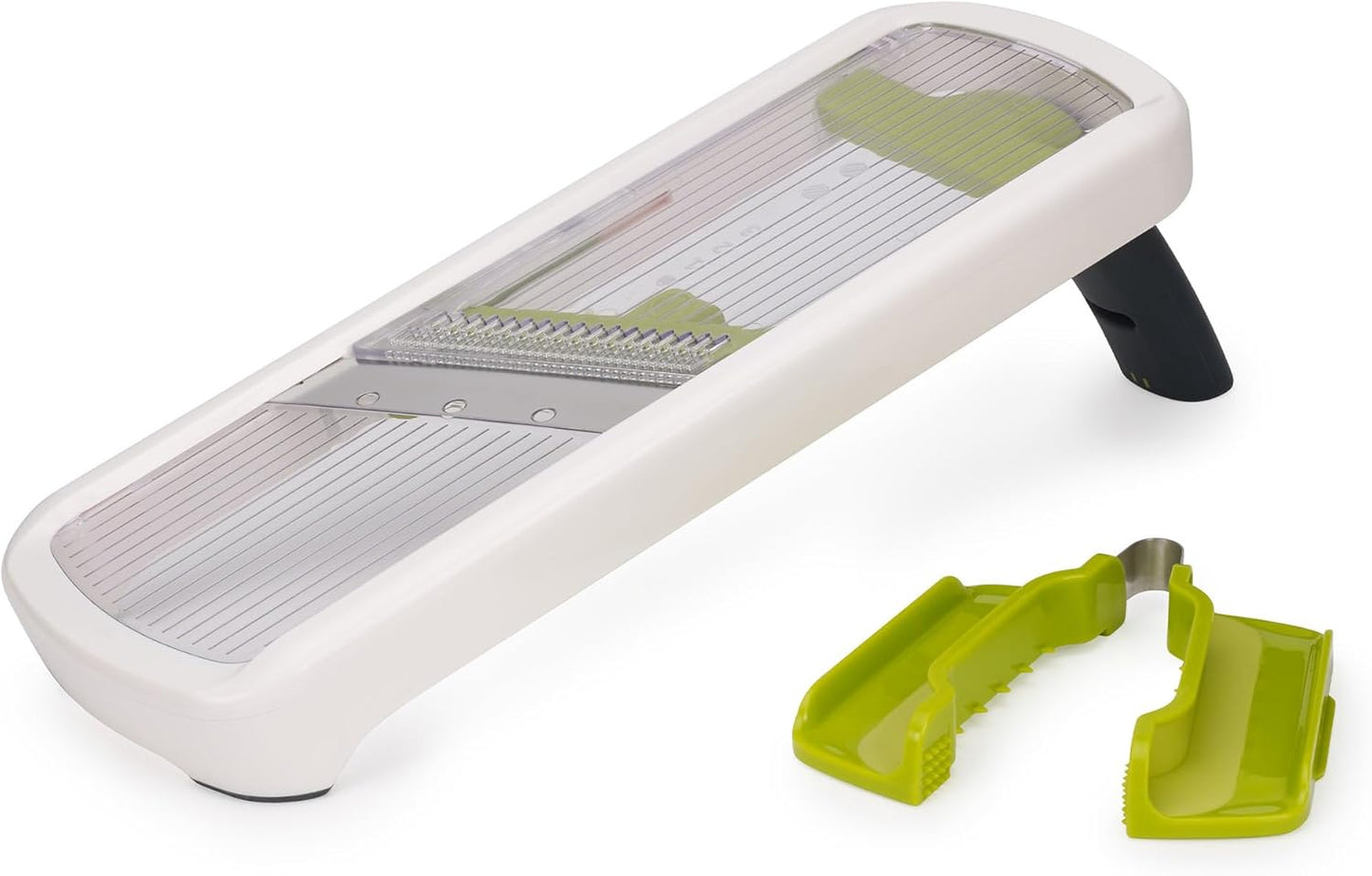 Joseph Joseph Multi-Grip Hand-held Kitchen Mandoline, Fruit and Vegetable Slicer with Food Grip and Adjustable Blades, Dishwasher Safe