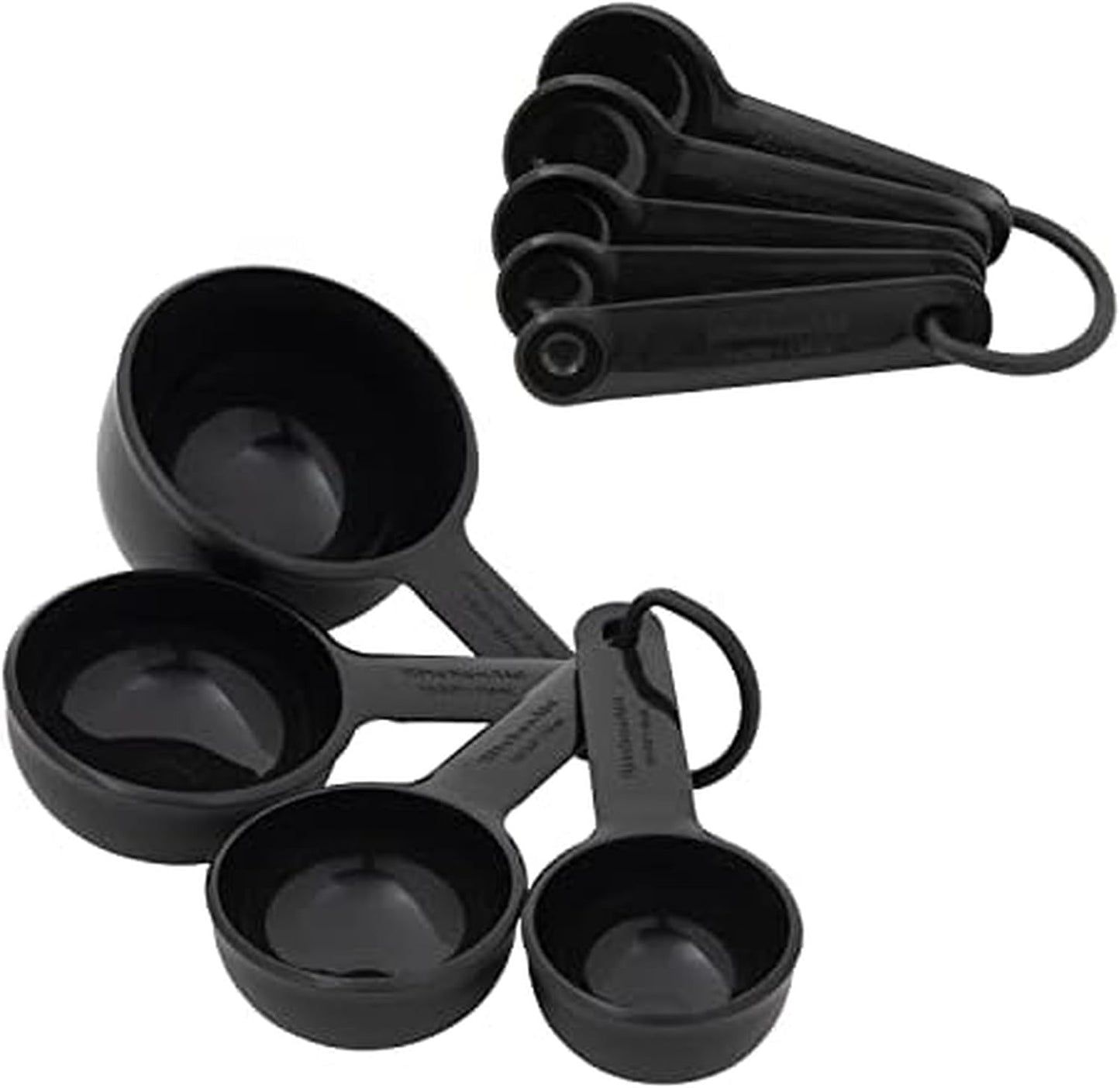 KitchenAid Universal Easy To Read Measuring Cup and Spoon Set with Soft Grip Handle for Maximum Control, Hang Hole and Nesting For Easy Storage, Dishwasher Safe, 9 Piece, Pistachio