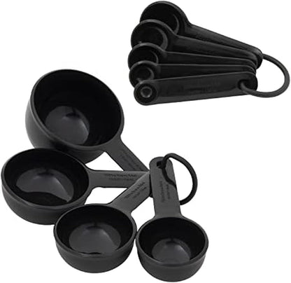 KitchenAid Universal Easy To Read Measuring Cup and Spoon Set with Soft Grip Handle for Maximum Control, Hang Hole and Nesting For Easy Storage, Dishwasher Safe, 9 Piece, Pistachio