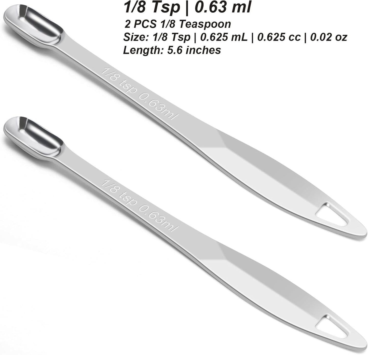 2 Pcs 1 Tablespoon(15 mL | 3 Tsp | 1 Tbsp | 15 cc | 1/2 oz) Stainless Steel Single Measuring Spoon, Long Handle Metal Measuring Spoon, Kitchen Gadgets for Cooking & Baking(Gold)