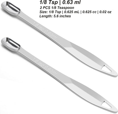 2 Pcs 1 Tablespoon(15 mL | 3 Tsp | 1 Tbsp | 15 cc | 1/2 oz) Stainless Steel Single Measuring Spoon, Long Handle Metal Measuring Spoon, Kitchen Gadgets for Cooking & Baking(Gold)