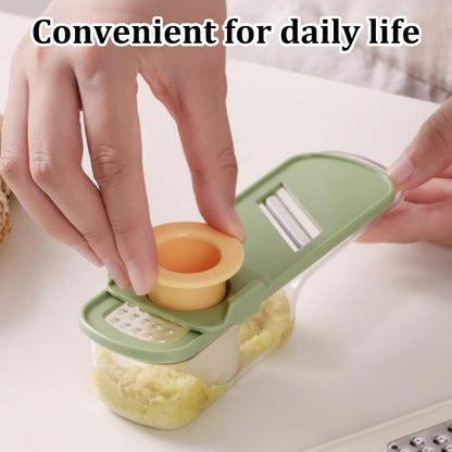 2 PCS Ginger Grater, Ginger Garlic Grater Tool, Multi-Function Zester Grater with Handle, White and Green
