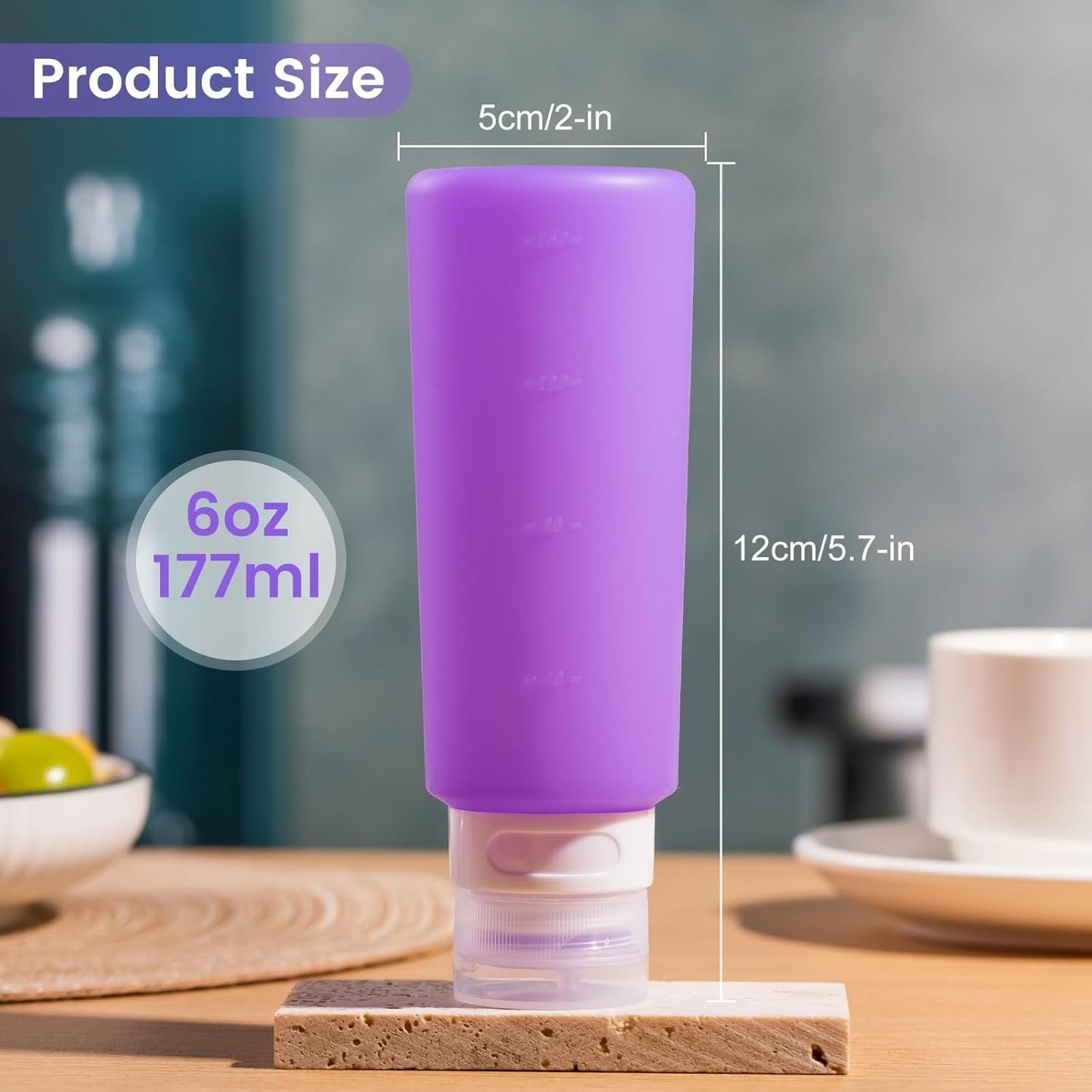 MICEBAY Condiment Squeeze Bottles for Sauces, 2-oz Mini Silicone Salad Dressing Container to Go with Reusable Sandwich Bag, Leakproof Ketchup Bottle for Bento Lunch Box, 4 Pack, Candies