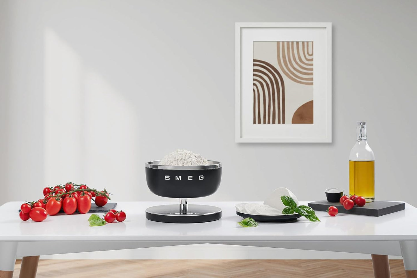 SMEG Contemporary Digital Kitchen Scale with Removable Bowl (Black)