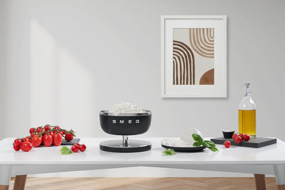 SMEG Contemporary Digital Kitchen Scale with Removable Bowl (Black)