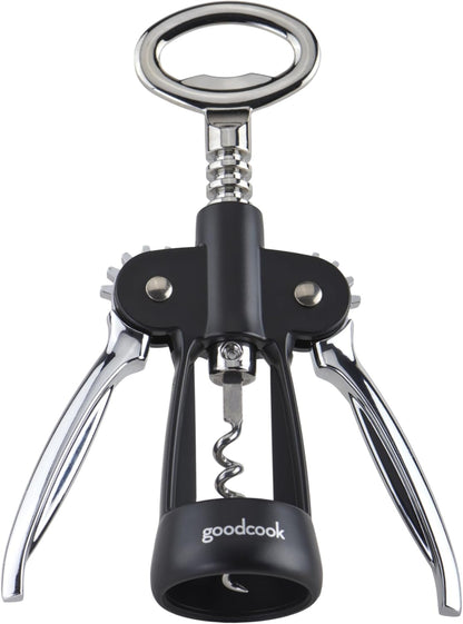 GoodCook Gourmet Deluxe Winged Corkscrew, Stainless Steel Worm, Universal Fit For All Cork Sizes