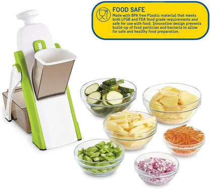 Cook Safe Mandoline Vegetable Chopper Slicer Dicer Adjustable 30 Settings, Veggie Onion Cutter French Fry Chops, Dices and Juliennes for Quick Easy Kitchen Food Meal Prep