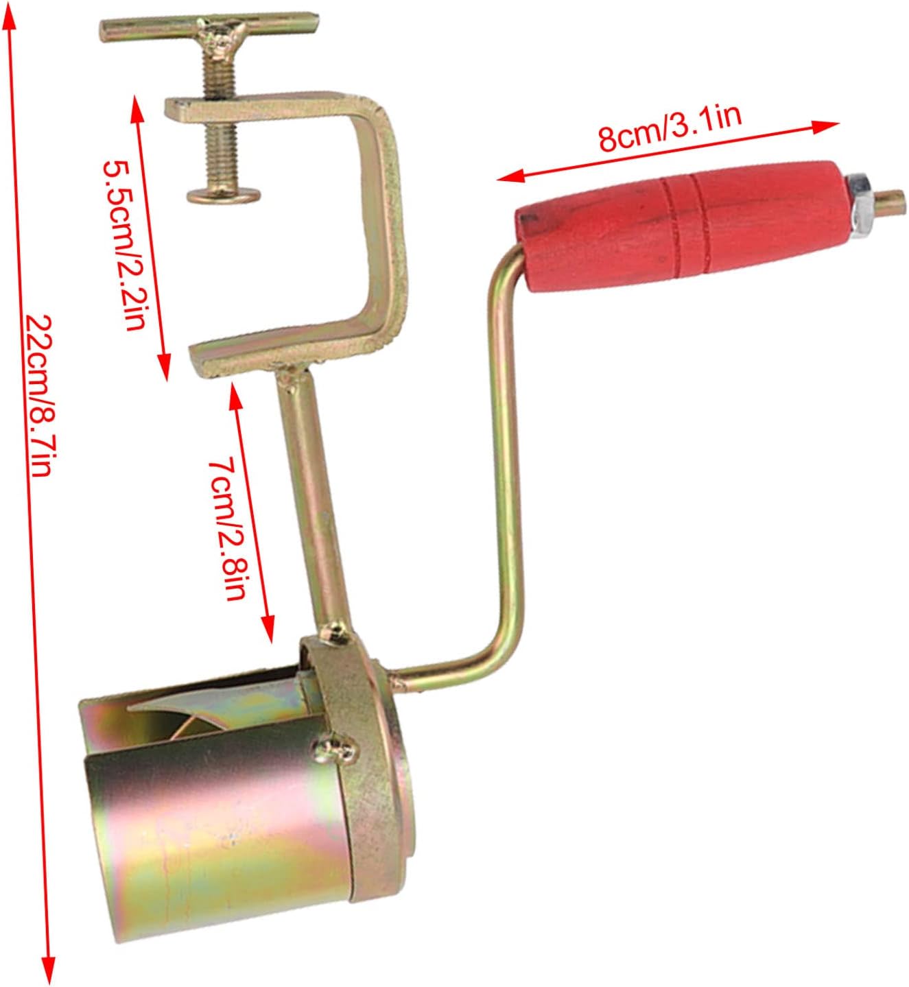 Hand Crank Corn Thresher Dry Corn Sheller Manual Corn Sheller Peeling Clamping Stripper with Wood Handle for Farms and Families
