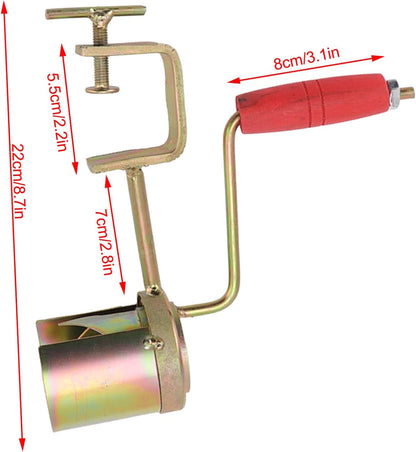 Hand Crank Corn Thresher Dry Corn Sheller Manual Corn Sheller Peeling Clamping Stripper with Wood Handle for Farms and Families