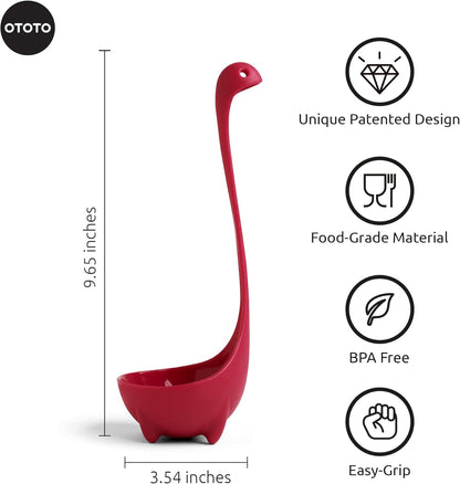OTOTO The Original Nessie Ladle - Soup Ladle, Cute Gifts, Funny Kitchen Gadgets, Loch Ness design, Cooking Gifts for Mom - Cute and Practical Kitchen Utensils - Unique Gifts for Women