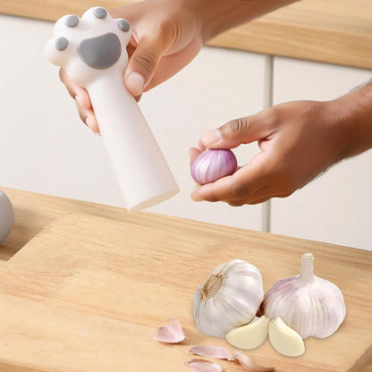 Garlic Peeler, Garlic Roller Peeling Tube Tool, Easy Quick to Peeled Garlic Cloves, Useful Kitchen Tool for Garlic (Grey+Pink)