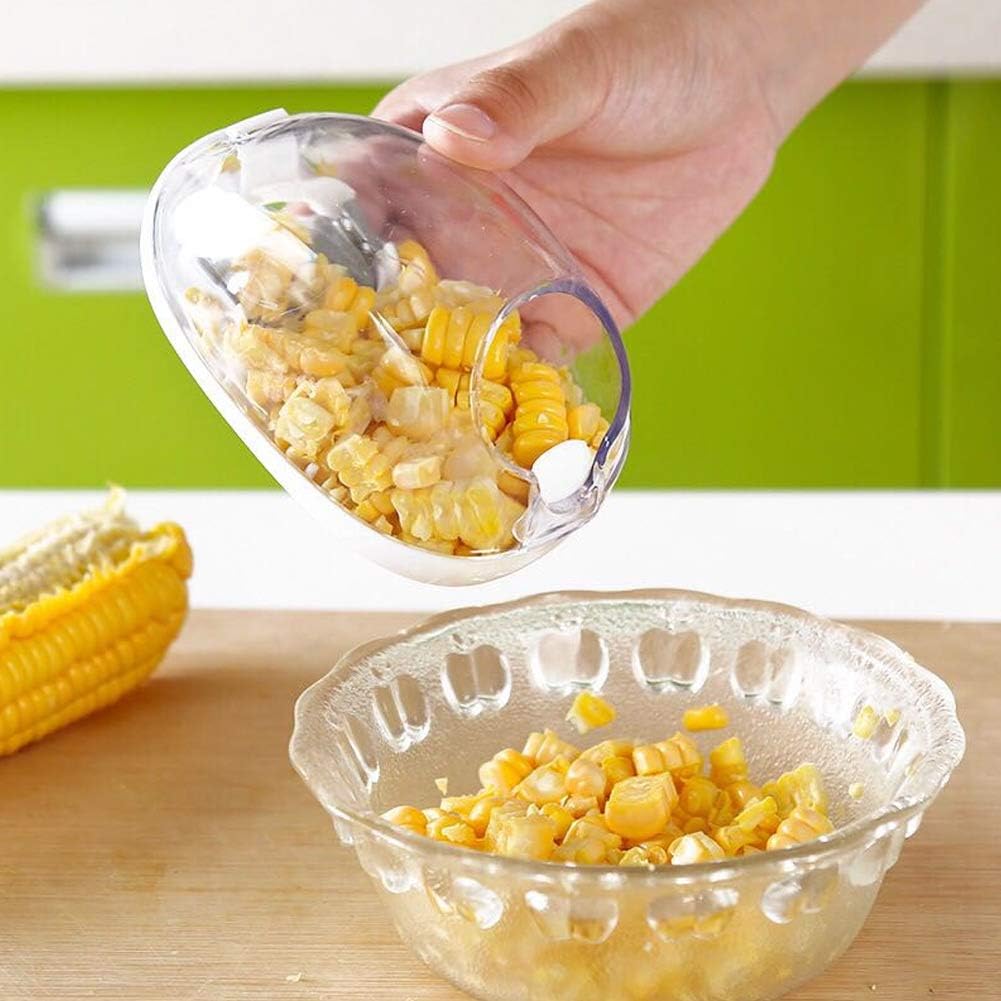 Novelty Corn Stripping Tool, Practical Corn Peeler, Corn Stripper, Cob Remover, Corn Shaver Gadgets. It Can Hands from Incised wound(White)