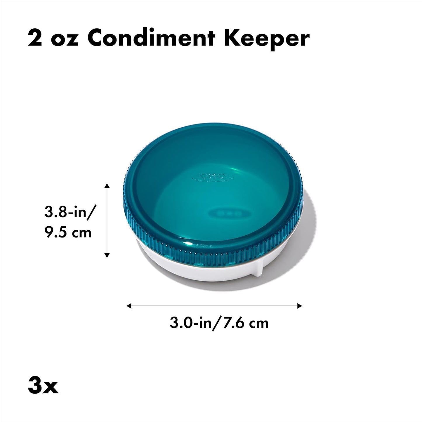 OXO Good Grips Prep and Go Silicone Squeeze Bottle 2 Pack - Ocean Blue