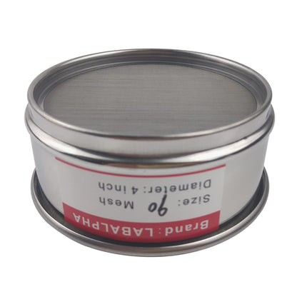 LABALPHA 70 Mesh Lab Sieves, Test Sieve #70 Mesh, 4'' Diameter, 304 Stainless Steel Wire Cloth (0.22mm)