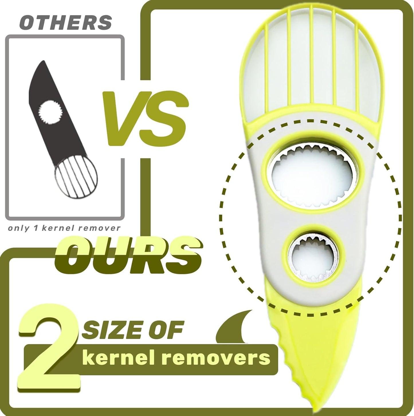 3-in-1 Avocado Slicer Tool: Stainless Steel Avocado Pitter & Slicer with Soft Grip, Easy Peel and Pit Avocados in Seconds!