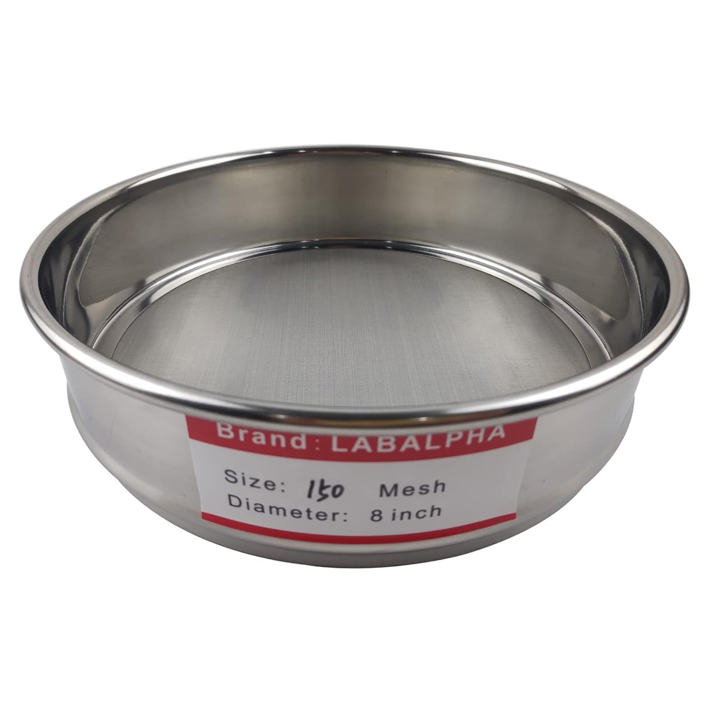 LABALPHA 120 Mesh Lab Sieves, #120 Mesh Test Sieve, 8'' Diameter, 304 Stainless Steel Wire Cloth (0.125mm)