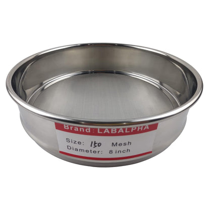 LABALPHA 120 Mesh Lab Sieves, #120 Mesh Test Sieve, 8'' Diameter, 304 Stainless Steel Wire Cloth (0.125mm)
