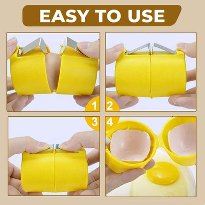 3Pcs Egg Shell Opener, 2026 New Egg Cracker Tool, Hard Boiled Egg Peeler Egg Cube Egg Separator Handheld, Stainless Steel Eggshell Breaker Egg Shell Cutter Kitchen Gadgets