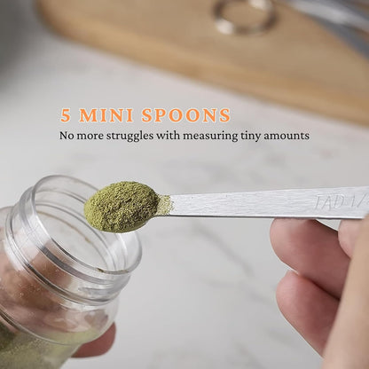 21PCS Measuring Cups and Spoons Set, Include 7 Nesting Measuring Cups, 9 Measuring Spoons and 5 Mini Spoons, Stainless Steel Metal Measuring Set, Kitchen Gadgets for Cooking & Baking