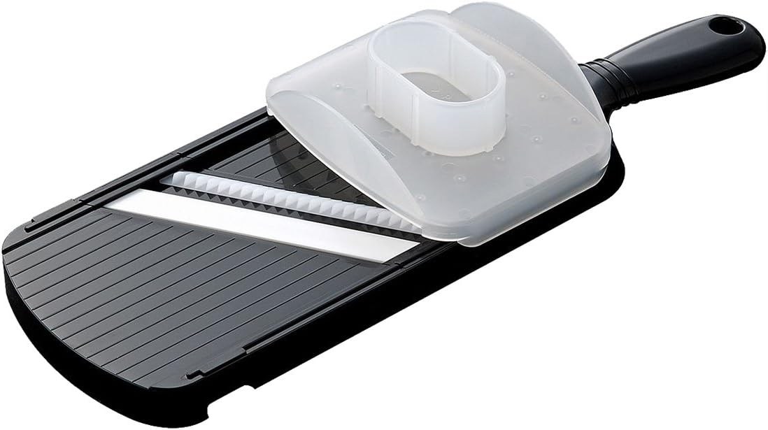 Kyocera Advanced Ceramic Adjustable Mandoline Vegetable Slicer with Handguard-Black