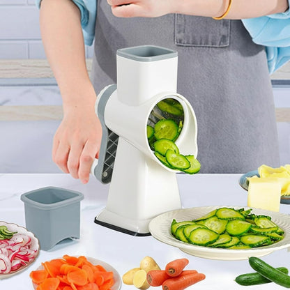 YOUCZON Rotary Cheese Grater Multi-Purpose Stainless Steel Cheese Shredder - Cheese Grater With Handle Effortless Grating of Carrots, Potatoes, Vegetables, and Fruits (Red)