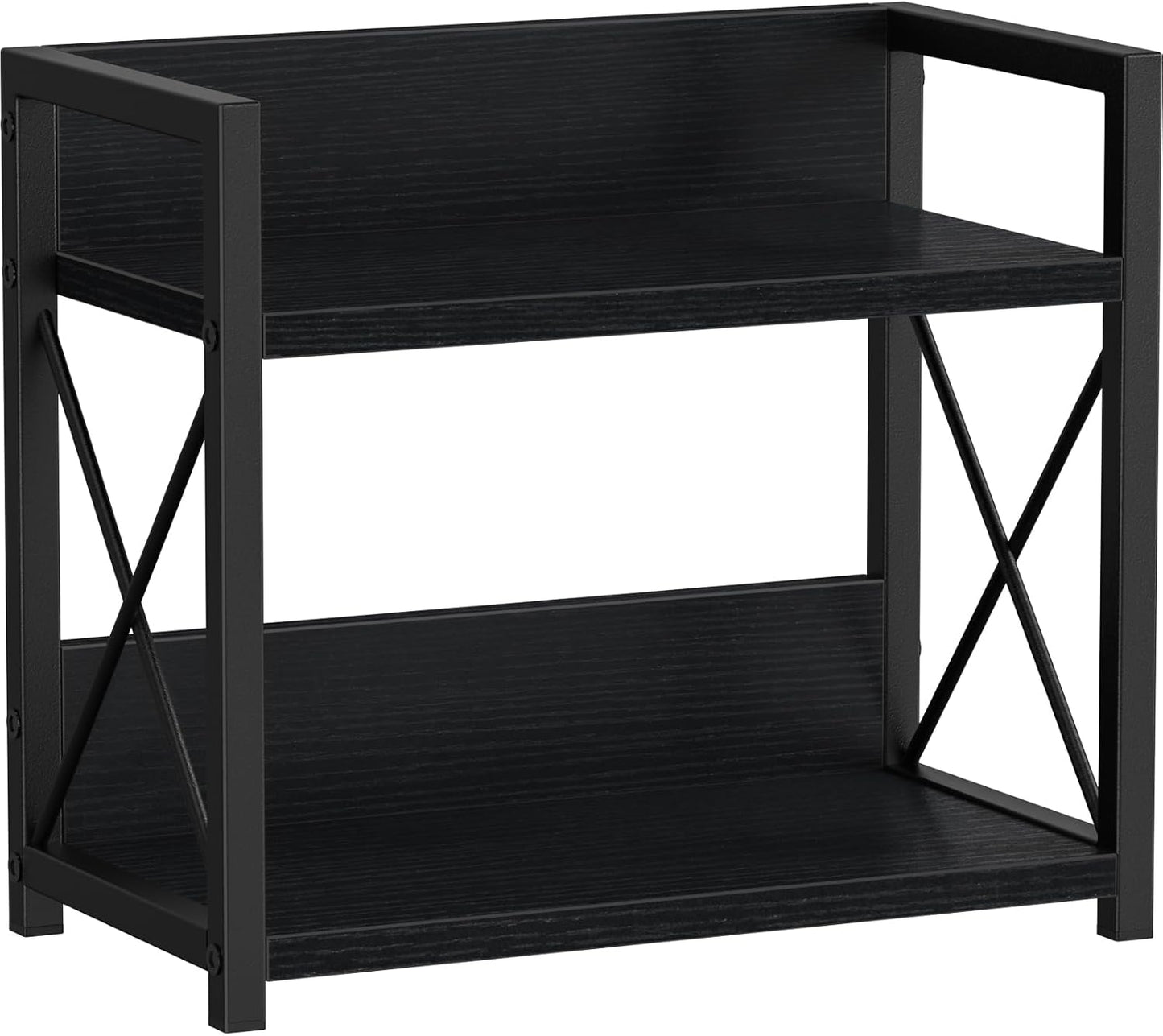 Giikin Countertop Shelf Organizer, 2 Tier Kitchen Spice Rack for Countertop, Wood Coffee Counter Shelf Organizer for Home (Brown, S)