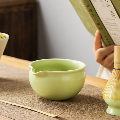 Matcha Set, Matcha Whisk Set Includes Matcha Bowl and Whisk, Whisk Holder, Sifter, Scoop, Spoon Holder, Tea Towel- 7pcs Perfect Matcha Kit for Matcha Tea Ceremony