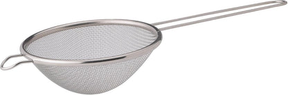 HIC Kitchen Fine Mesh Strainer With Helper Handle, 18/8 Stainless Steel, 6-Inch, For Sifting, Draining, And Straining Pasta, Vegetables, Stocks, And Sauces