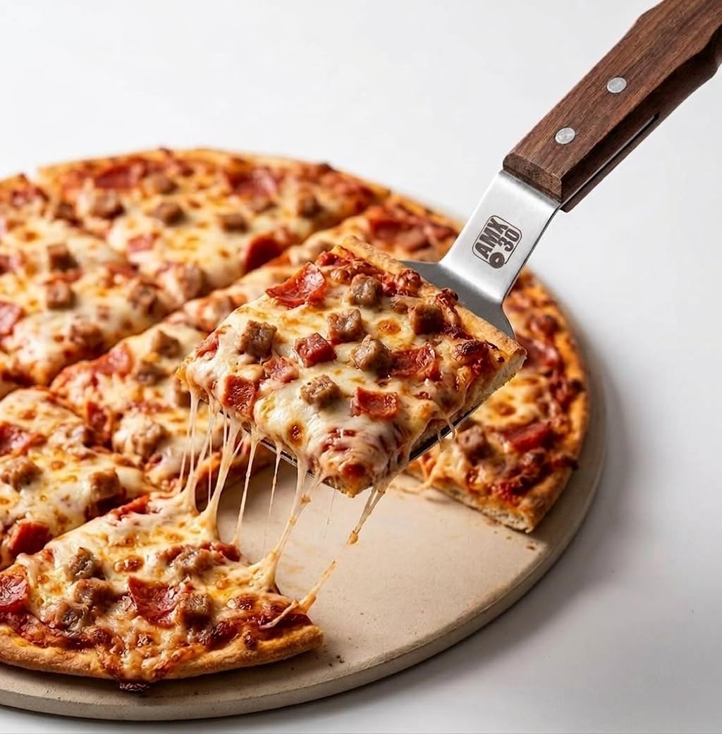 Professional Cake Decorating Tools - Large Stainless Steel 8" Icing Spatula - Offset Baking Icing Spatula with Wood Handle (8 inch)