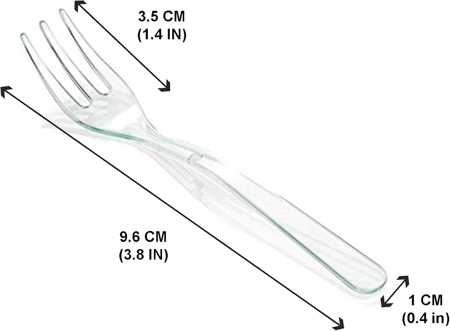 Loreso Plastic 50CT Mini Clear Dessert Spoons For Miniature Dessert Cups, Tasting Party, Sampling, Ice Cream, Small Catering Supplies - Reusable BPA Free Pack of 50