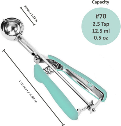 Ice Cream Scoop, 18/8 Stainless Steel Cookie Scoop, Cookie Scoops for Baking, 2 Tbsp/ 30 ml/ 1 oz Cookie Dough Scoop, Ice Cream Scooper with Trigger Release, Cookie Scooper for Baking