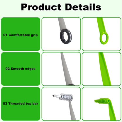 4-Piece Potato Spiral Cutter, Vegetable Spiralizer Set with 2 Stainless Steel and 2 Plastic Blades, Spiral Vegetable Cutter for Potatoes, Carrots, Zucchini and More