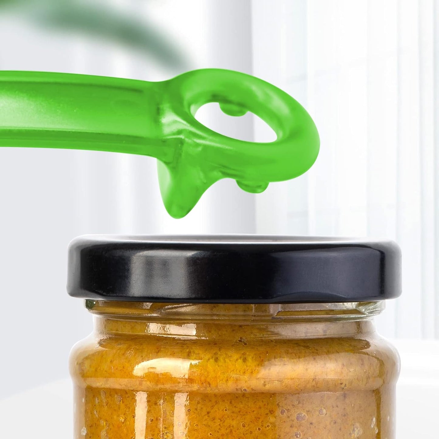 1 Pack Red Jar-key Jar Opener The Original Easy Use by Anyone (Transparent)
