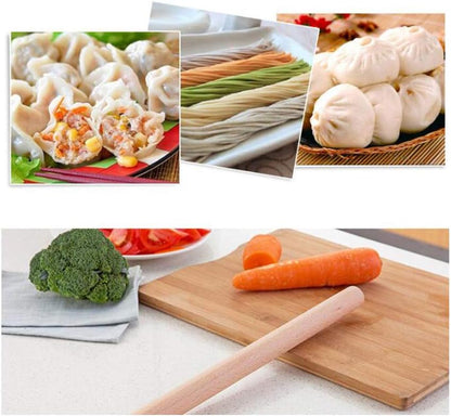 Non-Stick Rolling Pin Silicone Basting Pastry Mat Spatula Brushes Set:Combo Kit of Large and Small Dough Rollers and 2 Stainless Steel Cookie Cutters for Baking