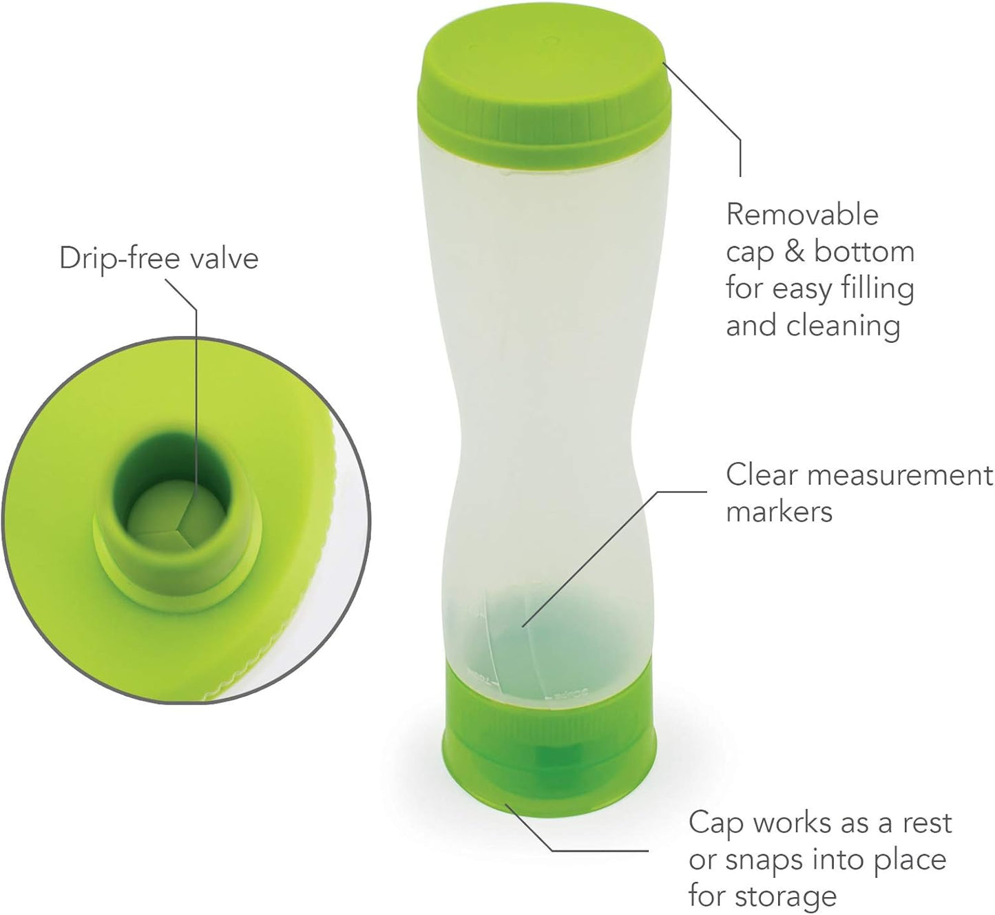Tovolo Flow Pen 2.0 With Removable Cap 3-Cup Capacity Dispenser, Easy-Squeeze Batter Bottle With Mess-Free Valve for Pancake Art, Deep Indigo