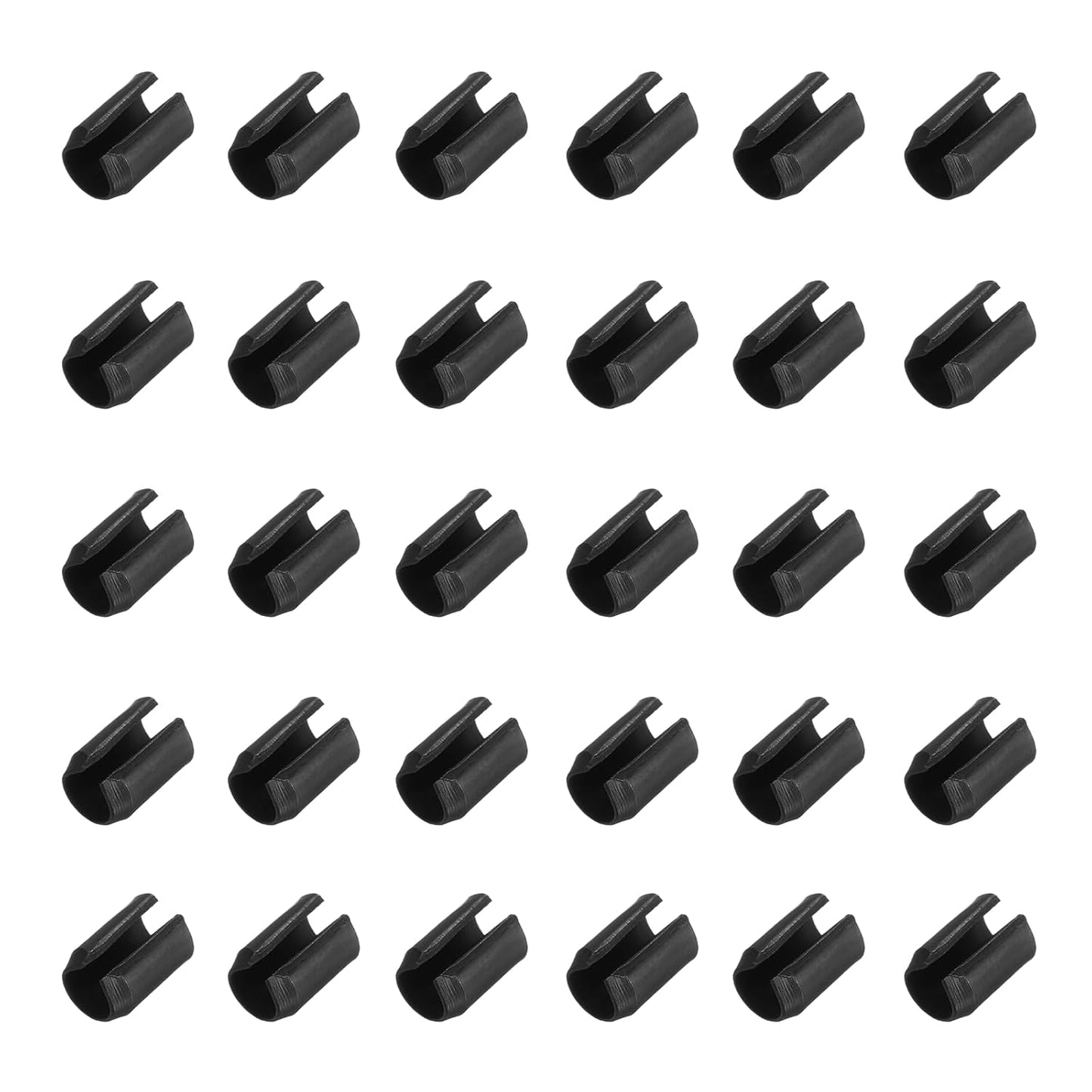 MECCANIXITY 25Pcs Slotted Split Roll Pins 1/2 Inch(12mm) Dia. 1-2/5 Inch(35mm) Length 65Mn Steel Spring Tension Expansion Dowels for Secure Fastening, Black - Colors B