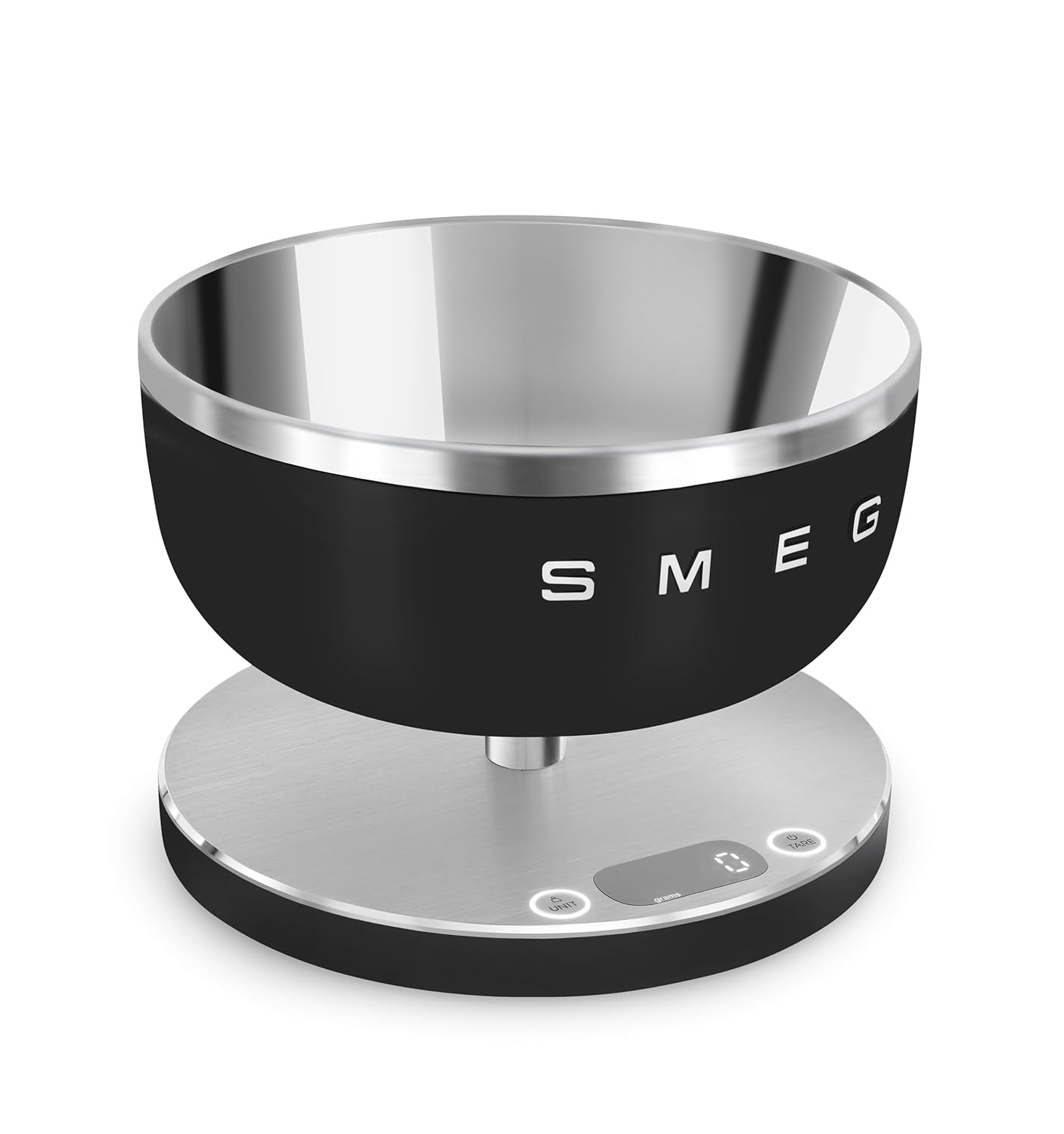 SMEG Contemporary Digital Kitchen Scale with Removable Bowl (Black)