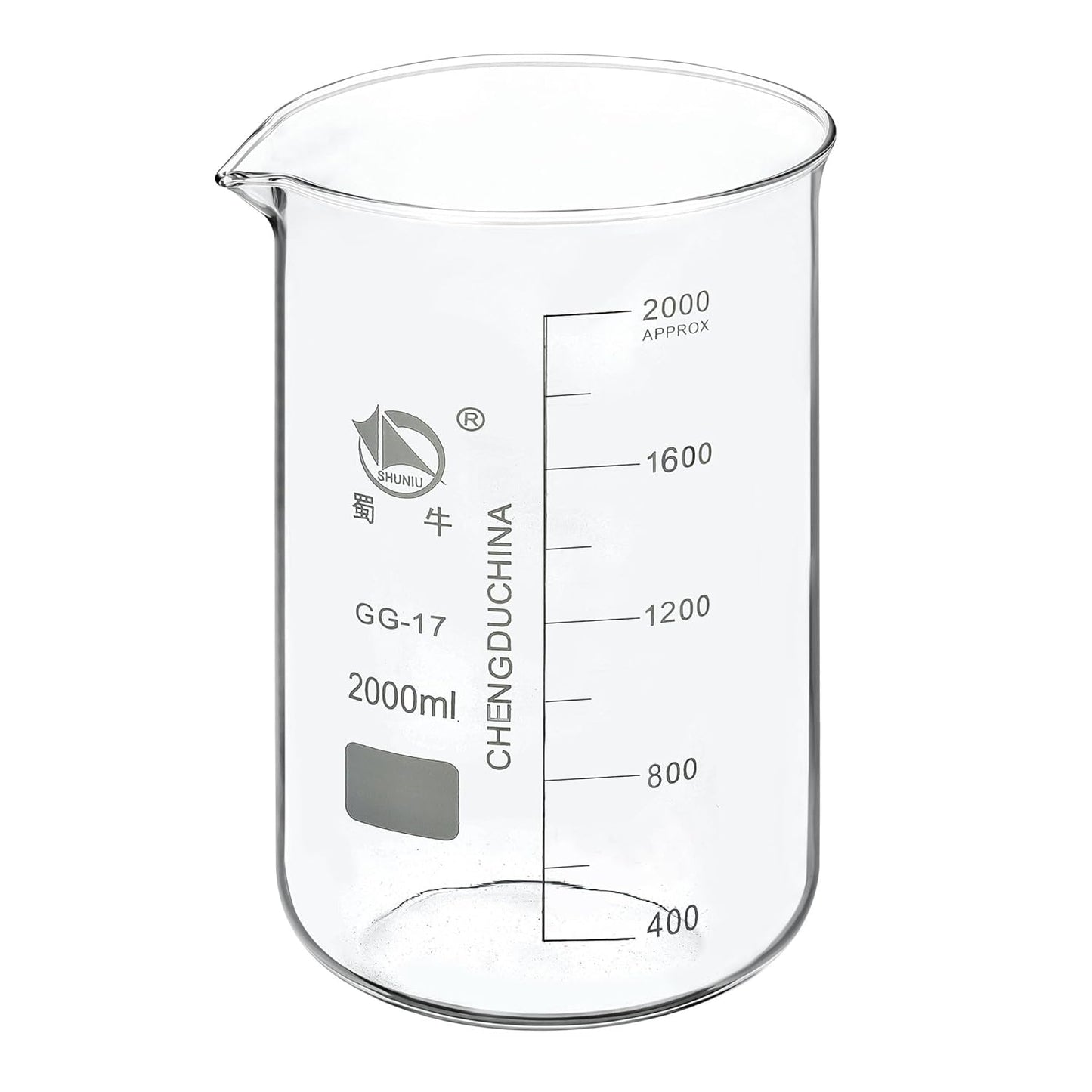 PATIKIL 10ml Low Form Glass Beaker, 3.3 Borosilicate Glass Graduated Printed Scale Measuring Cups with Spout for Kitchen Lab Liquids Transit Boiling