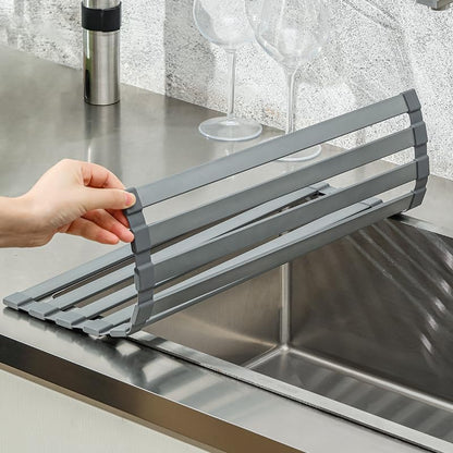 Mistifi Sink Drying Rack Over-The-Sink Dish Drying Rack – Expandable & Adjustable Stainless Steel Rack, Space-Saving Countertop Organizer