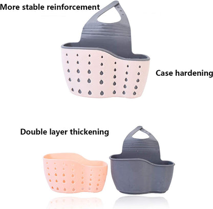 YYaaloa Sink Basket Sink Strainers Basket Kitchen Drain Shelf Sink Storage Holder (style 2- Pink)