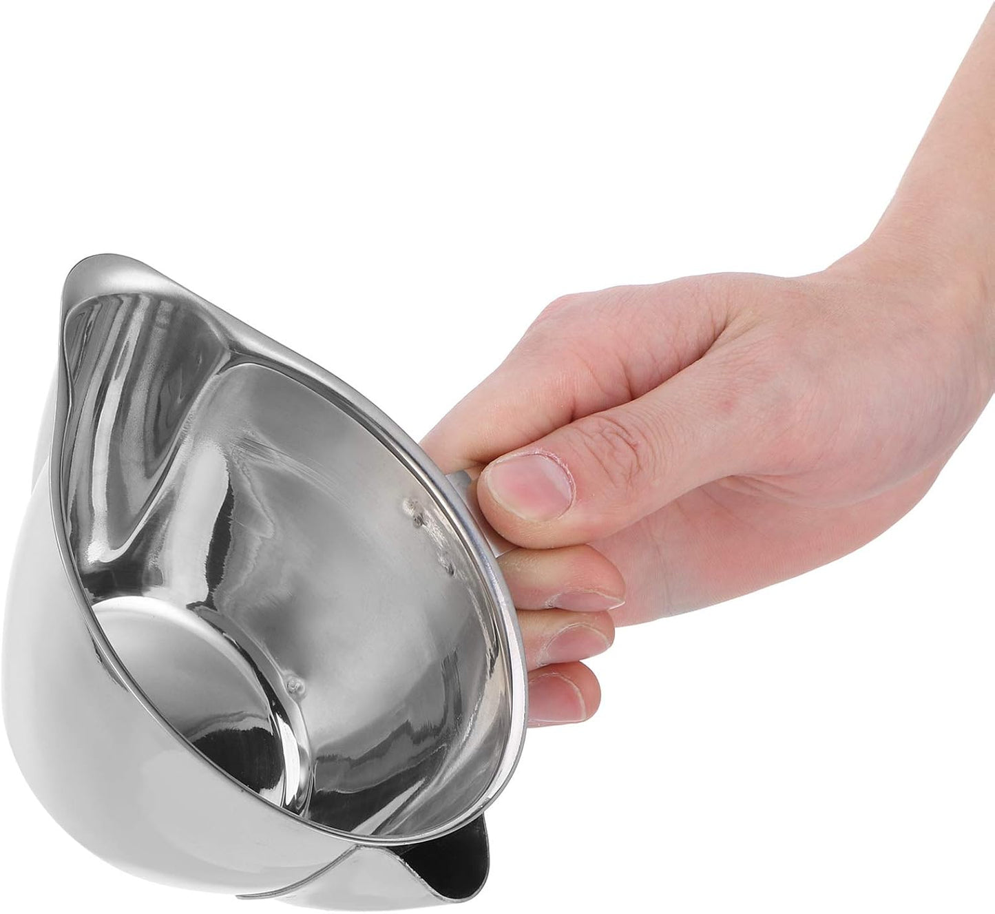 Topyond Fat Separator, 304 Stainless Steel Gravy Oil Grease Filter, Durable Cooking Strainer for Soup & Sauce Making(5.3x3.5in)