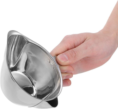 Topyond Fat Separator, 304 Stainless Steel Gravy Oil Grease Filter, Durable Cooking Strainer for Soup & Sauce Making(5.3x3.5in)
