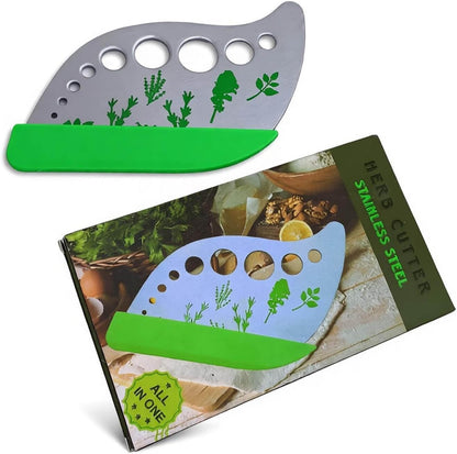 Professional 430 Stainless Steel Herb Leaf Stripper with Multi-Size Holes & Precision Blade - Kitchen Essentials for Parsley, Cilantro and Leafy Greens