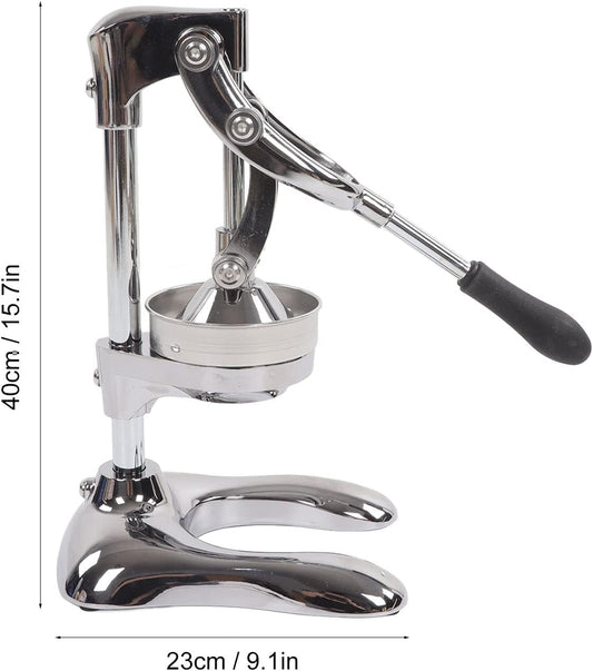 Nutripress Manual Juicer Stainless Steel Large Orange Squeezer Manual Press Juicer Separate Design Hand Pressed Juicer Fruit Squeezer With U Shaped Base Manual