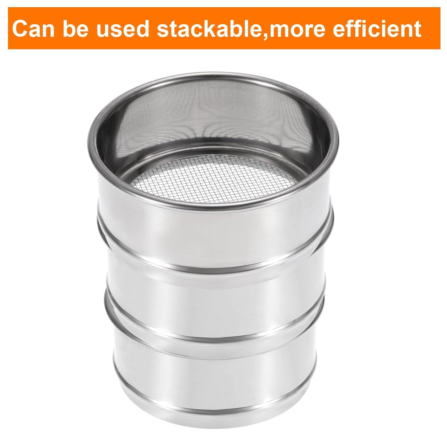PATIKIL 150 Mesh Lab Sieve, 4" Diameter Test Sieve 304 Stainless Steel Wire Cloth (0.1mm) for Industrial Laboratory