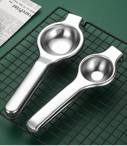 Stainless Steel Manual Lemon Squeezer, Handheld Citrus Juicer Press, Kitchen Gadget for Lemons and Oranges